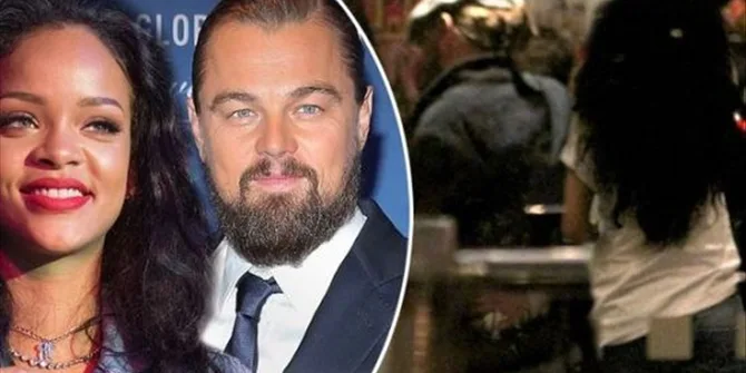 Η Rihanna και ο Leonardo DiCaprio σε κολάζ φωτογραφιών.