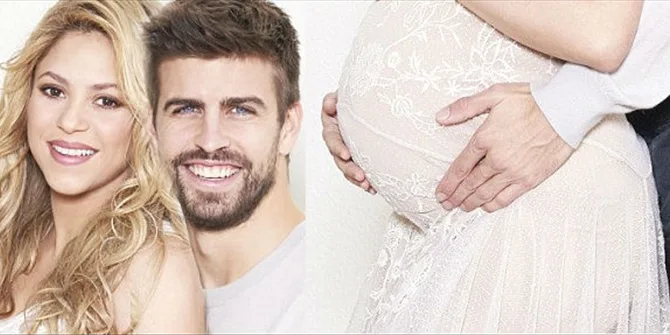 Η Shakira και ο Gerard Pique σε τρυφερή φωτογραφία εγκυμοσύνης.