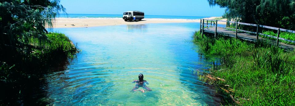 Swimming-in-Eli-Creek-Fraser-Island-Queensland
