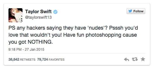 Taylor Swift s Private Twitter Messages Leak Online After Hack