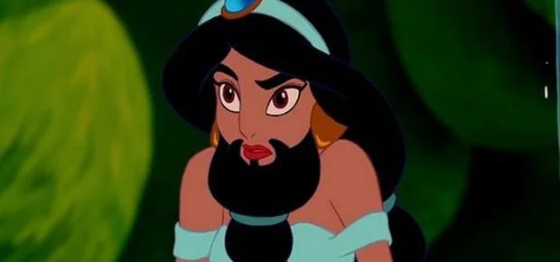Πριγκίπισσα της Disney με μούσια