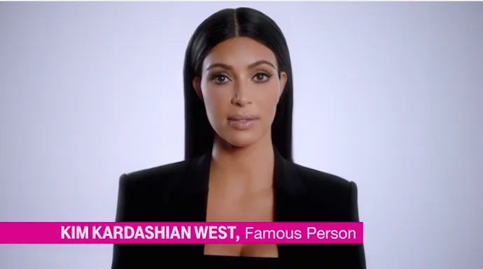 Η Kim Kardashian West σε διαφημιστικό σποτ.