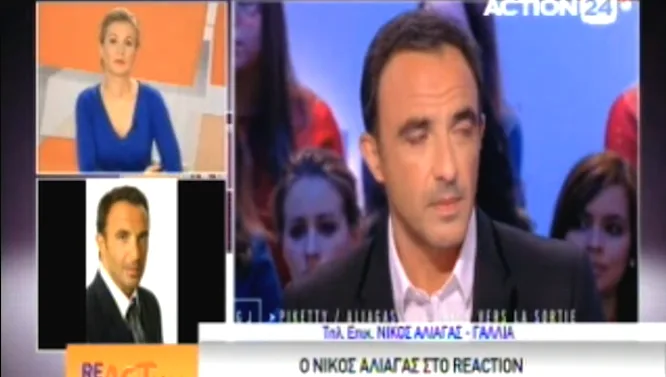 Ο Νίκος Αλιάγας σε τηλεοπτική εκπομπή του Action24.