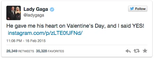 Lady Gaga Got Engaged On Valentine s Day Because Of Course