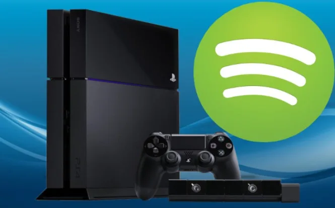 Κονσόλα PlayStation 4 με το λογότυπο του Spotify