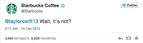 Taylor Swift Tweeted About Starbucks Lovers And Starbucks Responded Perfectly
