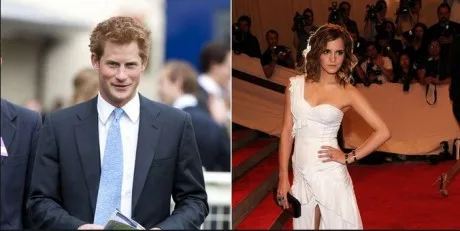 Ο Πρίγκιπας Harry και η Emma Watson σε κολλάζ φωτογραφιών.