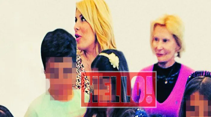 Η Ελένη Μενεγάκη σε παιδικό πάρτι γενεθλίων.