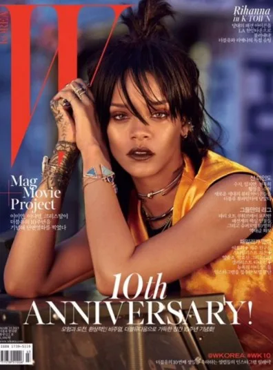 Η Rihanna στο εξώφυλλο του περιοδικού W Korea για την 10η επέτειο.