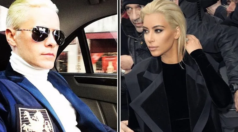 Ο Jared Leto και η Kim Kardashian με ξανθά μαλλιά