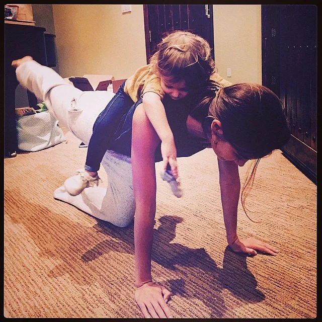 Lily-shared-photo-Dixie-her-back-while-doing-yoga