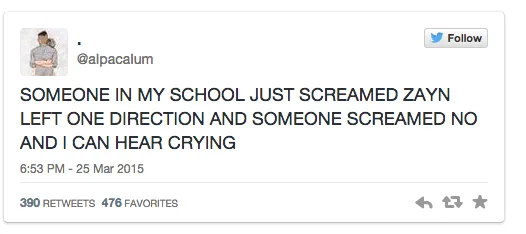 Teens Are Posting Videos And Pictures Of Themselves Crying Over Zayn Malik Leaving One Direction