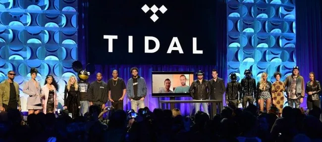 Η επίσημη παρουσίαση της πλατφόρμας Tidal με τους Jay Z, Beyonce, Rihanna, Kanye West και άλλους καλλιτέχνες στη σκηνή.