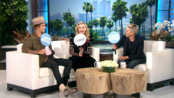 Justin Bieber και Madonna μαζί στην Ellen!
