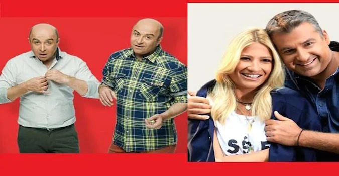 Ο Μάρκος Σεφερλής, η Φαίη Σκορδά και ο Γιώργος Λιάγκας.