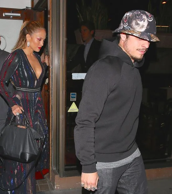 Jennifer Lopez and Casper Smart seen leaving Madeo Restaurant after date night