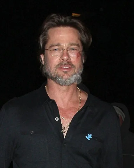 EXCLUSIVE: Brad Pitt Goes to The Pantages Theatre With a Bruised Face