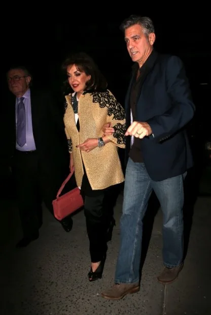 INF - George Clooney and Amal Clooney Have Dinner With Amal's Parents & Sister At Caravaggio In NYC