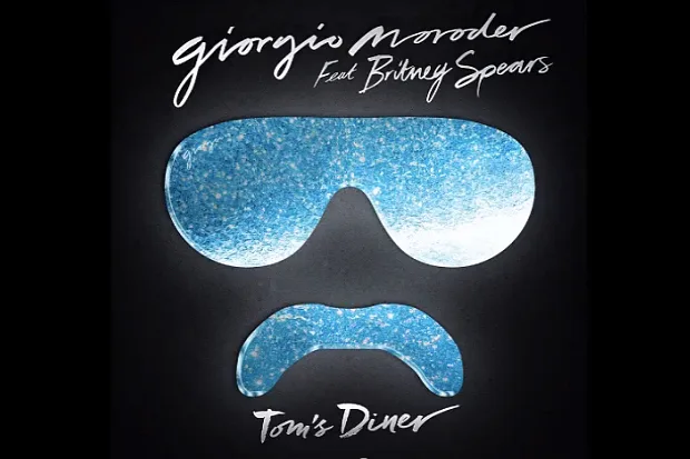 Εξώφυλλο του single Tom's Diner από Giorgio Moroder και Britney Spears.
