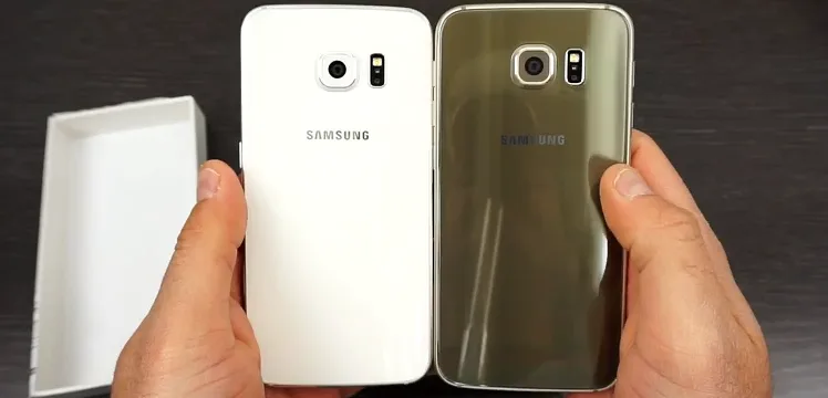 Samsung Galaxy S6 και S6 Edge σε λευκό και χρυσό χρώμα.