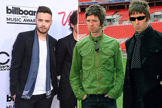 Ο Liam Payne και τα μέλη των Oasis, Noel και Liam Gallagher.