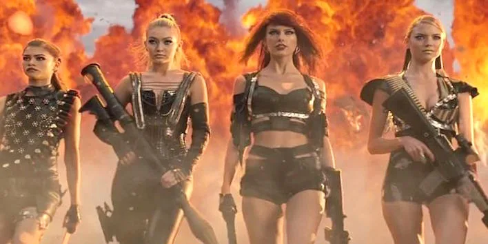 Η Taylor Swift, η Gigi Hadid και άλλες γυναίκες σε σκηνή δράσης από το video clip Bad Blood.