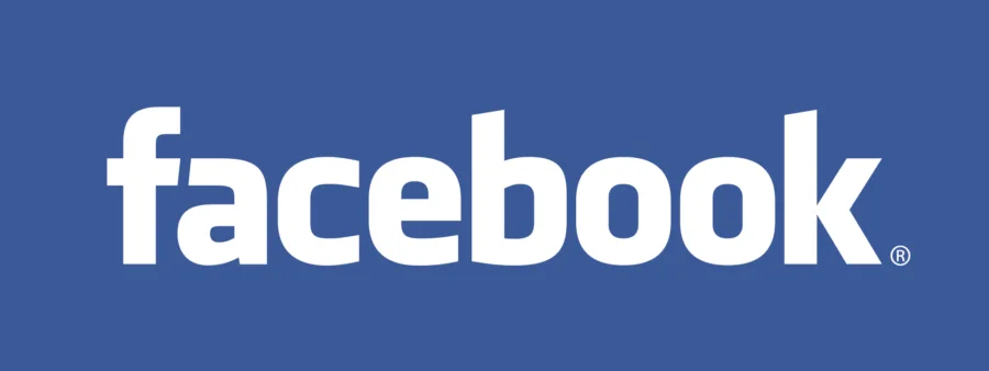 Το λογότυπο του Facebook σε μπλε φόντο.