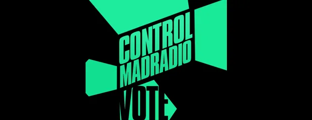 Λογότυπο Control Mad Radio Vote σε πράσινο και μαύρο φόντο.