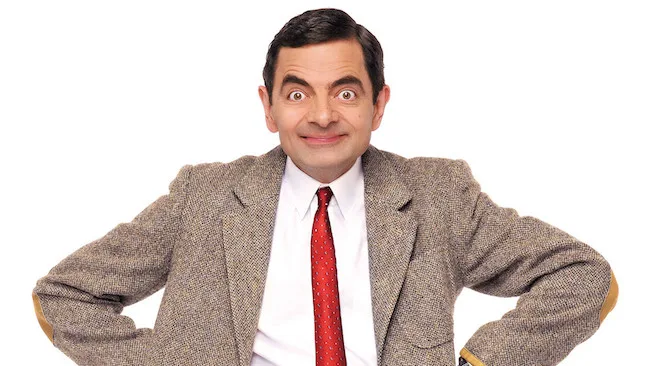 Ο Rowan Atkinson ως Mr. Bean με το χαρακτηριστικό του κοστούμι.