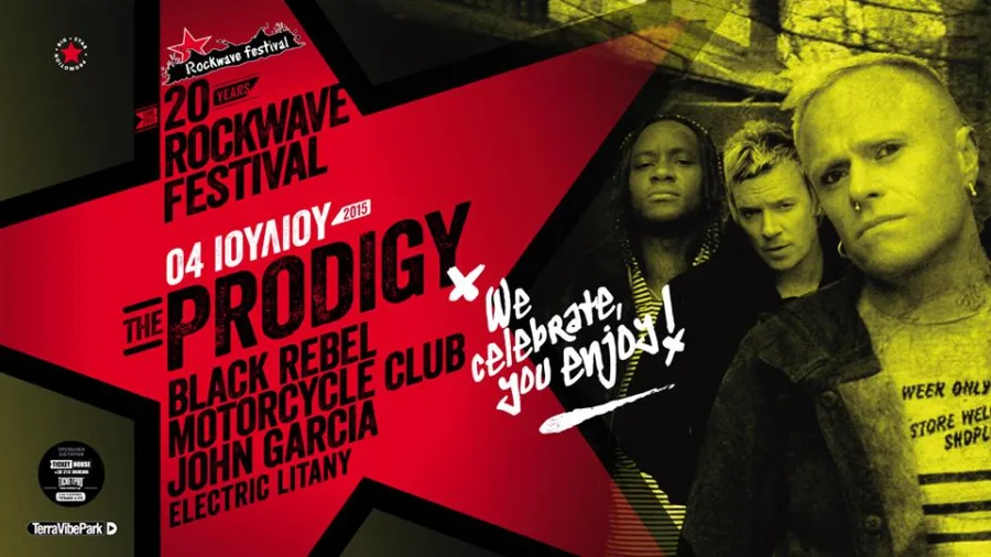 Αφίσα για το Rockwave Festival 2015 με τους The Prodigy.