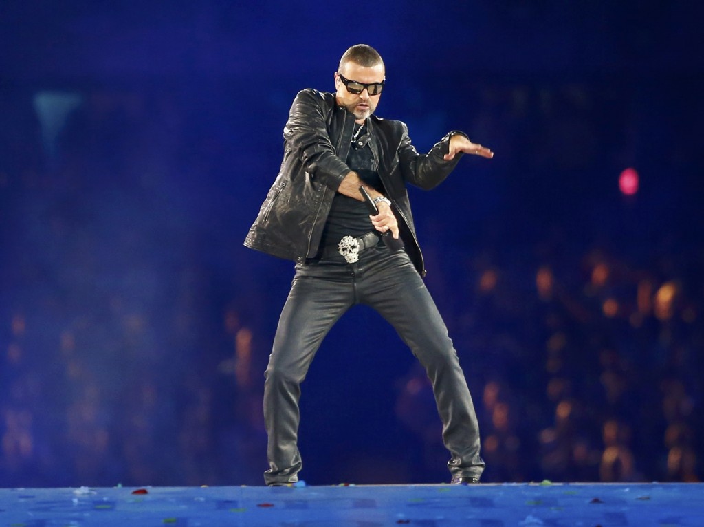 Michael performs at the closing ceremony of the London 2012 Olympic Games at the Olympic stadium
