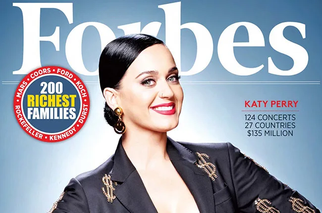 Η Katy Perry στο εξώφυλλο του περιοδικού Forbes.