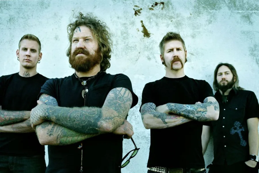 Το αμερικανικό heavy metal συγκρότημα Mastodon σε ζωντανή εμφάνιση.