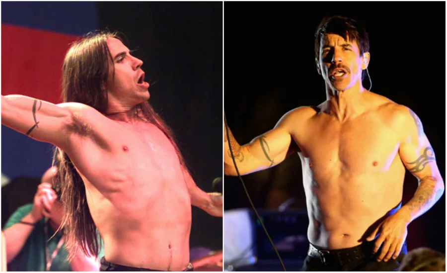Ο Anthony Kiedis των Red Hot Chili Peppers σε δύο φωτογραφίες, τότε και τώρα.