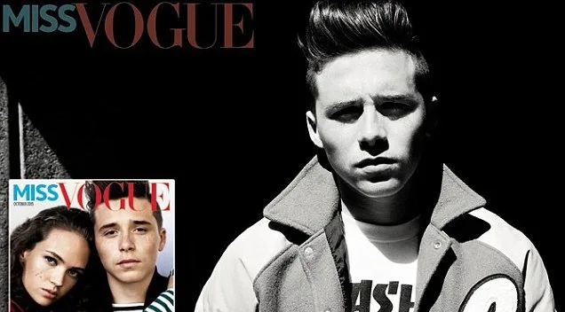 Ο Brooklyn Beckham σε ασπρόμαυρη φωτογραφία για το περιοδικό Miss Vogue.
