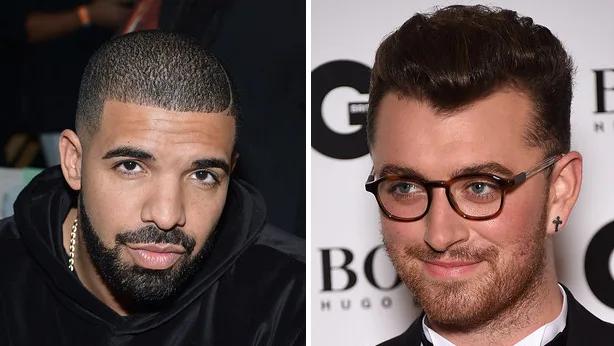 Ο Drake και ο Sam Smith σε κολλάζ φωτογραφιών.