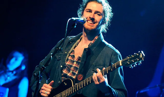 Ο Hozier τραγουδάει και παίζει κιθάρα σε συναυλία