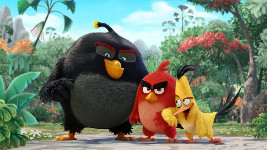 Οι χαρακτήρες Bomb, Red και Chuck από την ταινία Angry Birds.