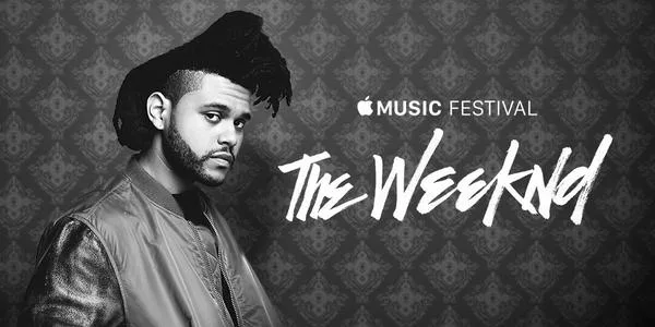 Ο The Weeknd σε ασπρόμαυρη φωτογραφία για το Apple Music Festival.
