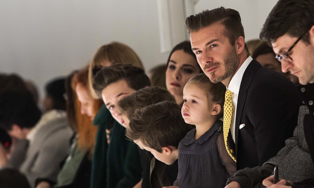 David Beckham Victoria Beckham fashion show