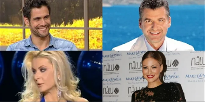 Κολάζ με τον Δημήτρη Ουγγαρέζο, τον Γιώργο Λιάγκα και άλλους Έλληνες επώνυμους.