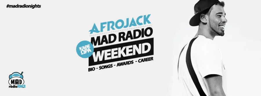 Αφίσα του Mad Radio 106.2 για το Mad Radio Weekend με τον Afrojack.