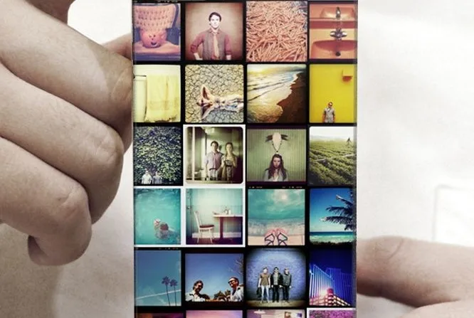 Κολάζ φωτογραφιών από το Instagram σε οθόνη κινητού.