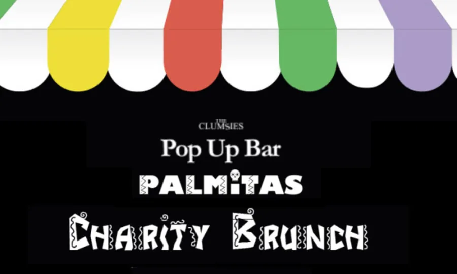 Αφίσα για το Charity Brunch στο Palmitas Pop Up Bar.