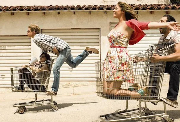 YOU'RE THE WORST -- Pictured: (L-R) Aya Cash as Gretchen, Chris Geere as Jimmy, Kether Donohue as Lindsay, Desmin Borges as Edgar. CR: Autumn De Wilde/FX