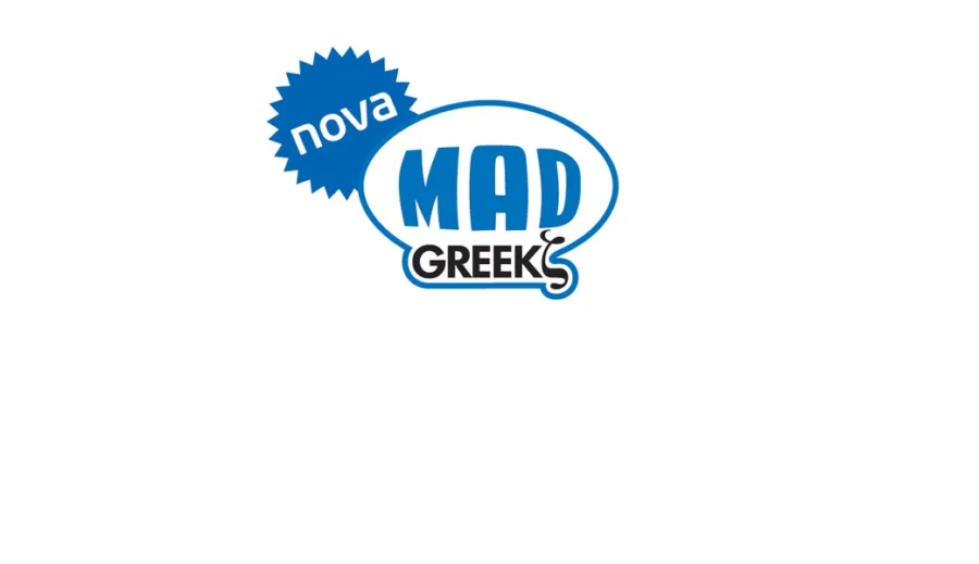 Λογότυπο Mad Greekζ με το σήμα της Nova