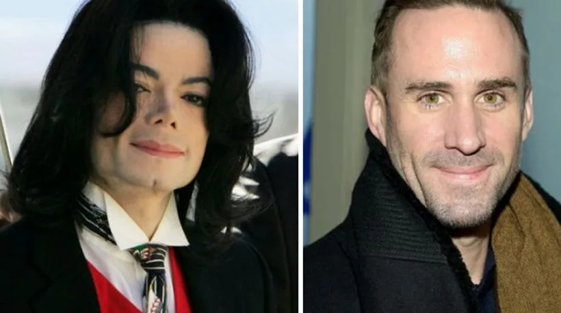 Ο Michael Jackson και ο ηθοποιός Joseph Fiennes σε κολλάζ φωτογραφιών.