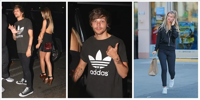 Ο Louis Tomlinson των One Direction σε τρία διαφορετικά στιγμιότυπα.