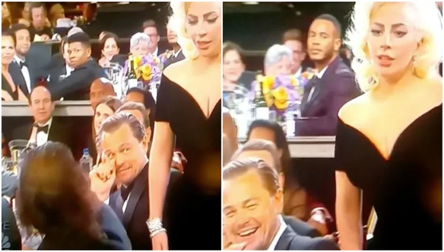 Ο Leonardo DiCaprio και η Lady Gaga στην τελετή των Χρυσών Σφαιρών.