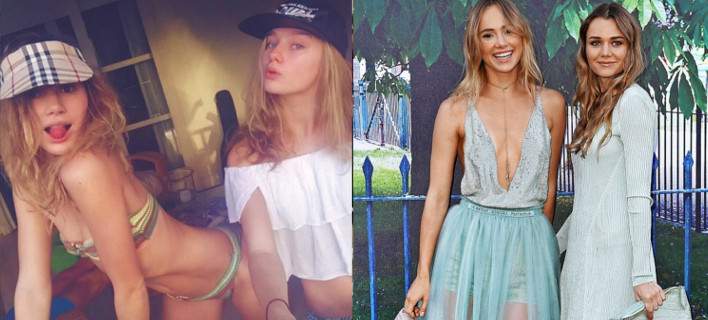 Η Suki και η Immy Waterhouse σε κολάζ φωτογραφιών.